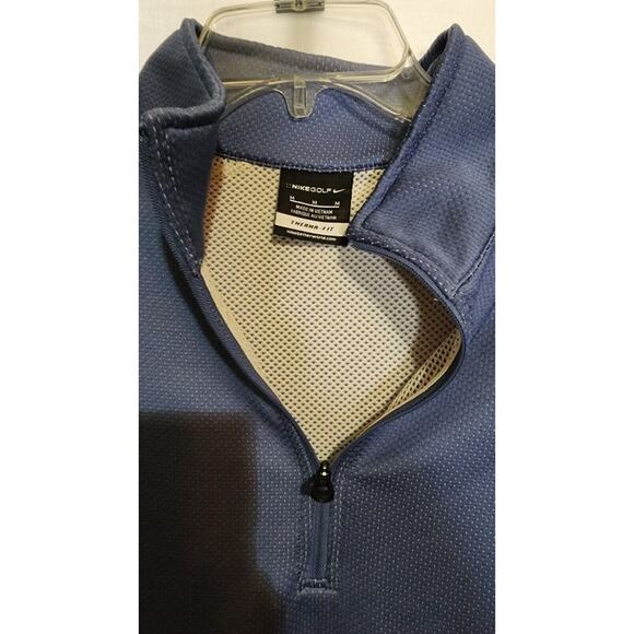 Nike Golf Therma Fit 1/4 Zip Jacket Mens Medium Blue Polyester - Picture 5 of 6